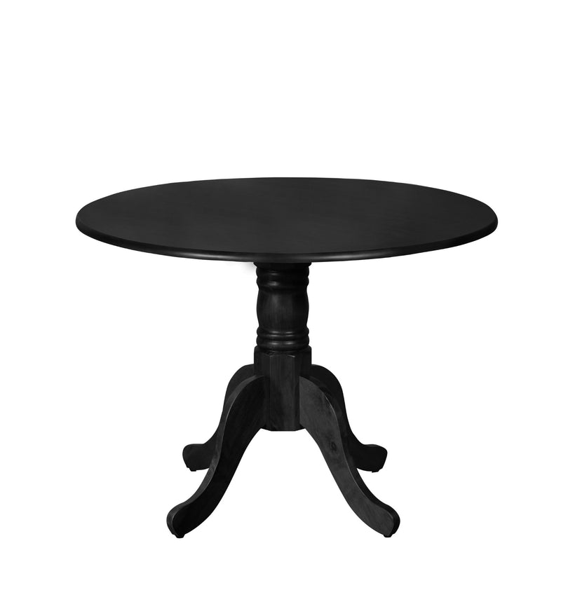 Home Design Olivia 5 Piece Dining Set, Black, Gray/Black