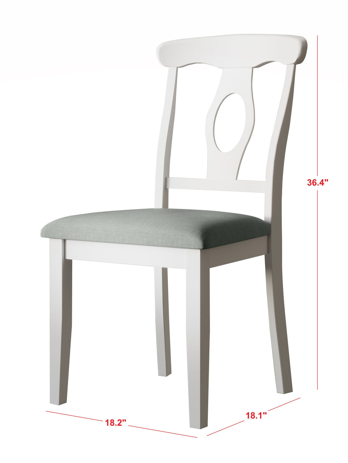 Modesto 5-Piece Dining Set, Rectangular Table with Upholstered Chairs, Sturdy Construction, Timeless Design