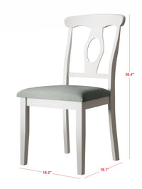 Modesto 5-Piece Dining Set, Rectangular Table with Upholstered Chairs, Sturdy Construction, Timeless Design