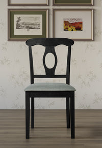 Home Design Olivia 5 Piece Dining Set, Black, Gray/Black