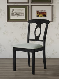 Home Design Olivia 5 Piece Dining Set, Black, Gray/Black