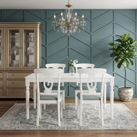 Modesto 5-Piece Dining Set, Rectangular Table with Upholstered Chairs, Sturdy Construction, Timeless Design