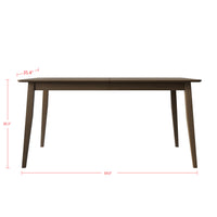 Home Design Easton Dining Set (Set of 6), Rectangular Table, Upholstered Chairs and Bench, Comfortable Gray Linen Upholstered Seat