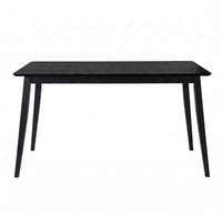 Home Design Easton Dining Table, Modern Rectangular Wood Table, Sturdy and Durable Construction, Black