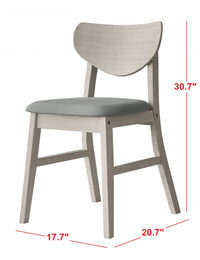 Home Design Easton 7 Piece Dining Set, Dining Room, Antique Gray, Gray/Antique Gray