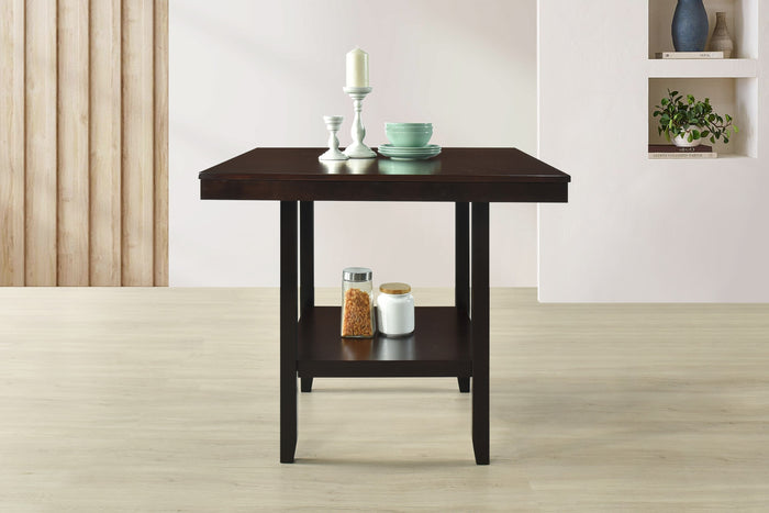 Home Design Macon 5 Piece Counter Height Dining Set, Cappuccino, Easy Assembly