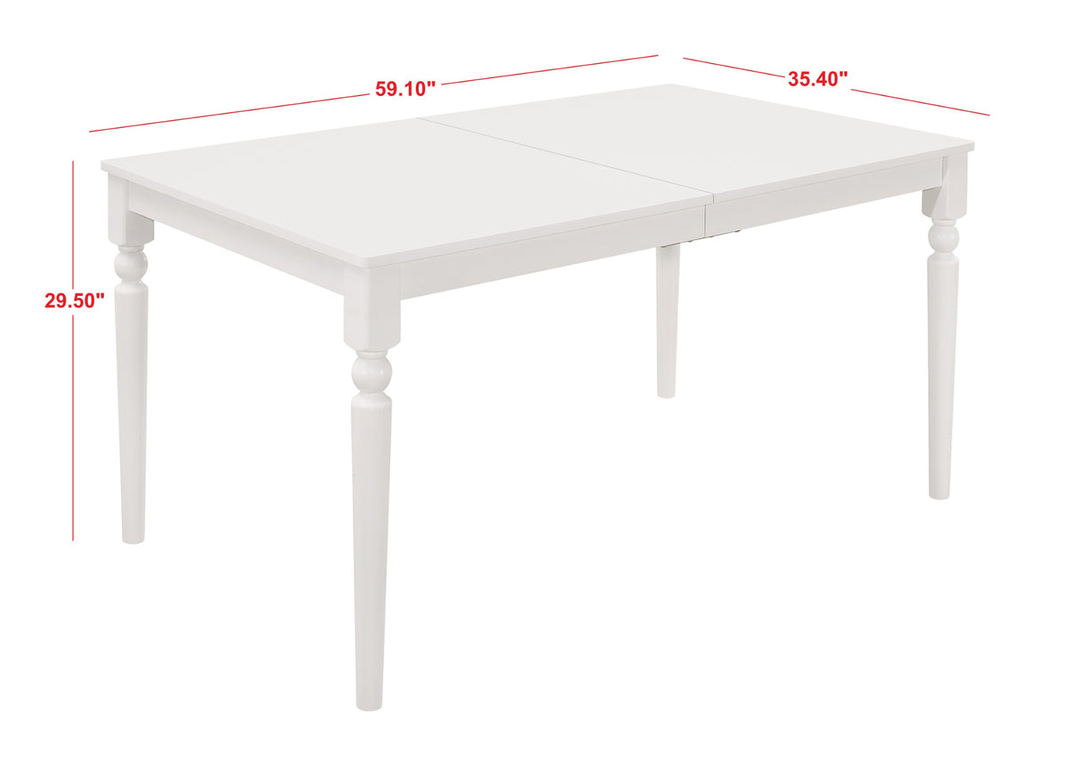 Modesto 5-Piece Dining Set, Rectangular Table with Upholstered Chairs, Sturdy Construction, Timeless Design