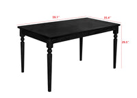 Home Design Beckley Dining Set, Black, Gray/Black