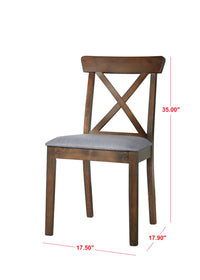 Home Design Beckley Dining Set, Brown, Gray/Brown