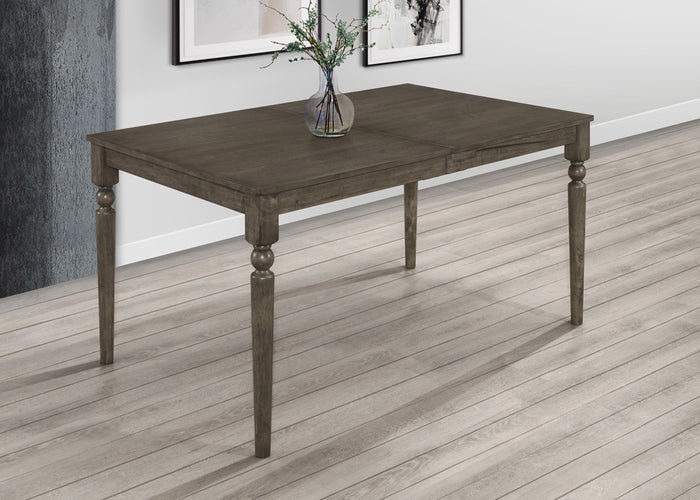 Clinton 7-pieces Dining Table and Chair Table only - Taupe