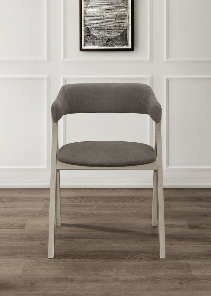 Home Design Geneva Dining Chair (Set of 6), Gray/Antique Gray