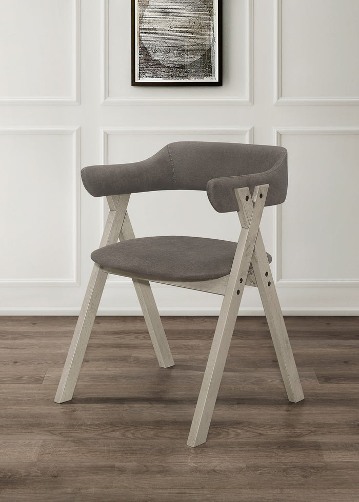 Home Design Geneva Dining Chair (Set of 6), Gray/Antique Gray