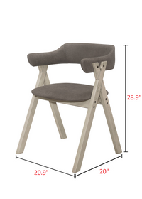 Home Design Geneva Dining Chair (Set of 6), Gray/Antique Gray