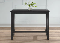 Pecos Counter Height Dining Set, Black/Warm Gray, Counter-height table, Two cushioned stools, Comfortable seating, Sturdy legs, Space-saving, Easy assembly