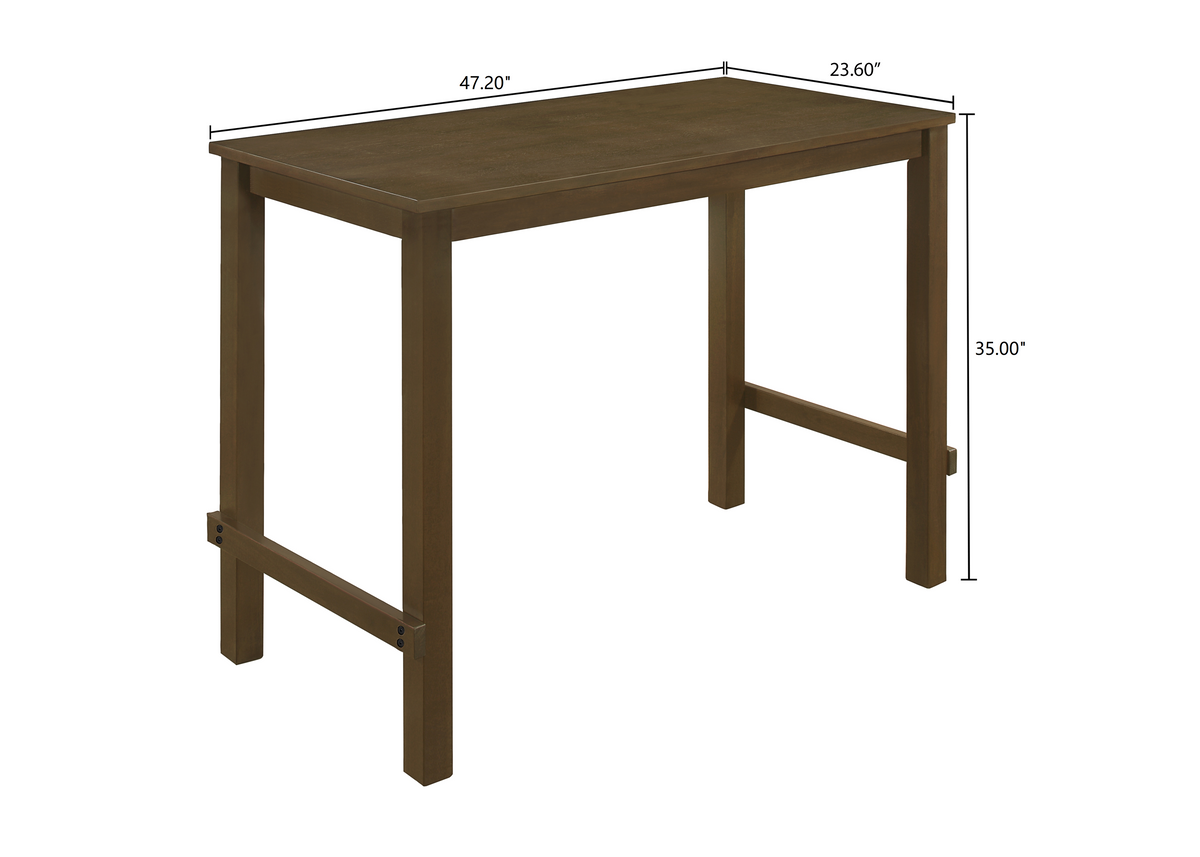 Home Design Rolla Counter Height Dining Set, Brown, Warm Gray/Brown
