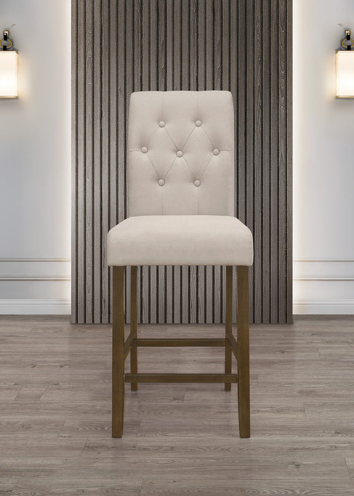 Home Design Rolla Counter Height Dining Chair (Set of 4), Warm Gray/Brown