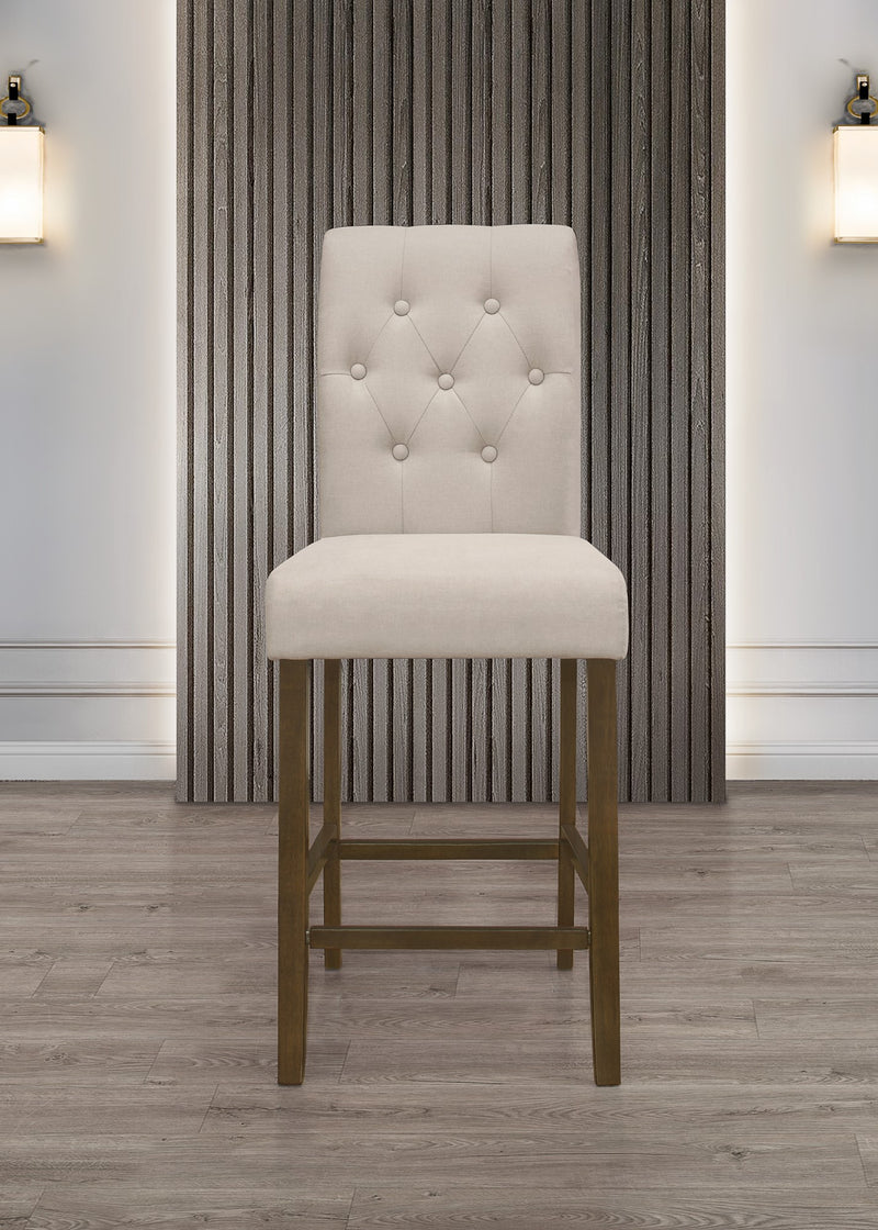 Home Design Rolla Counter Height Dining Chair (Set of 4), Warm Gray/Brown