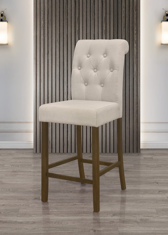 Home Design Rolla Counter Height Dining Chair (Set of 4), Warm Gray/Brown