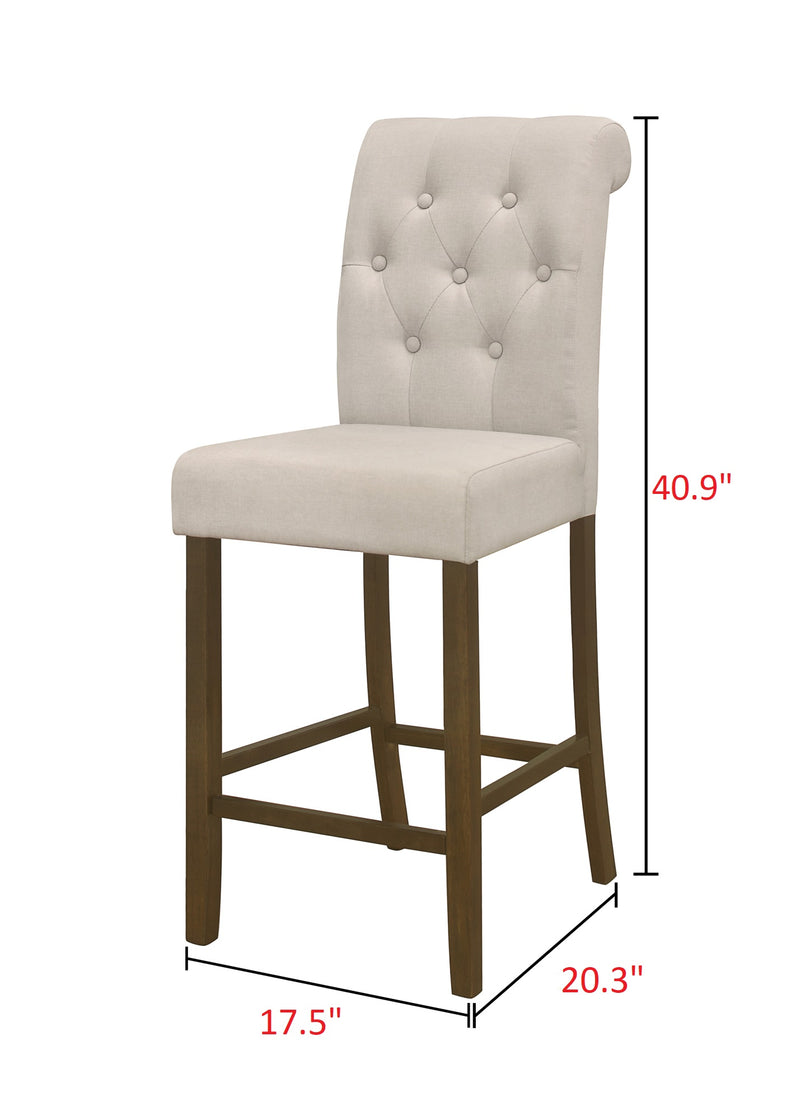 Home Design Rolla Counter Height Dining Set, Brown, Warm Gray/Brown
