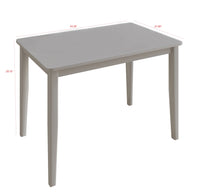 Home Design 5 Pieces Denwin Dining Set Table and 4 Chairs, Greyish White
