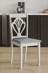 Home Design 5 Pieces Denwin Dining Set Table and 4 Chairs, Greyish White
