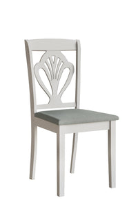 Home Design 5 Pieces Denwin Dining Set Table and 4 Chairs, Greyish White