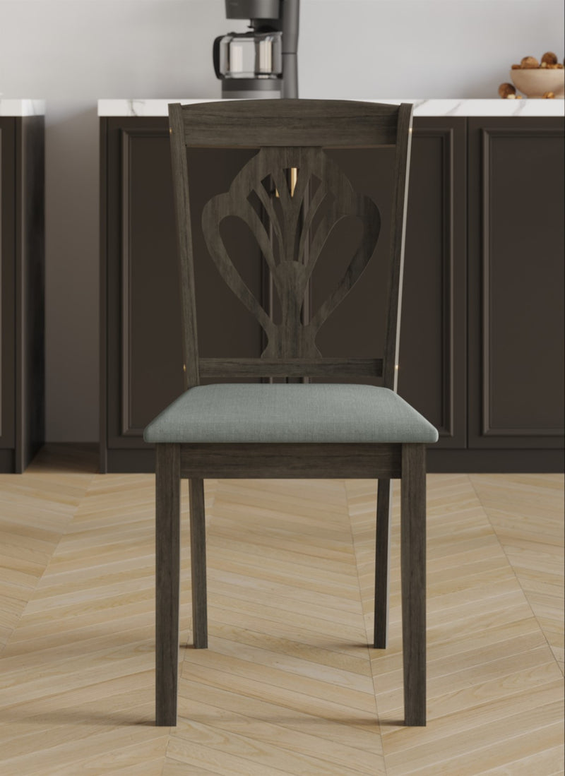 Home Design 5 Pieces Denwin Dining Set Table and 4 Chairs, Taupe