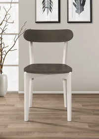 Home Design 5 Piece Kim Dining Set, Greyish White/Taupe