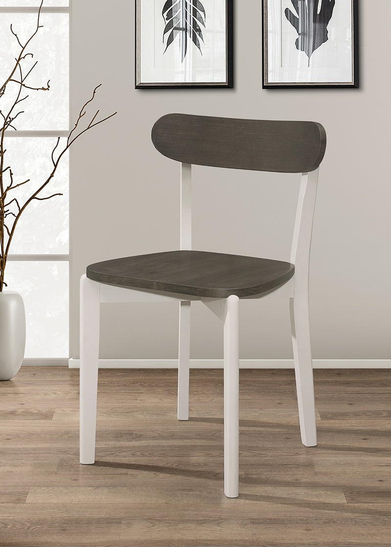 Home Design 5 Piece Kim Dining Set, Greyish White/Taupe