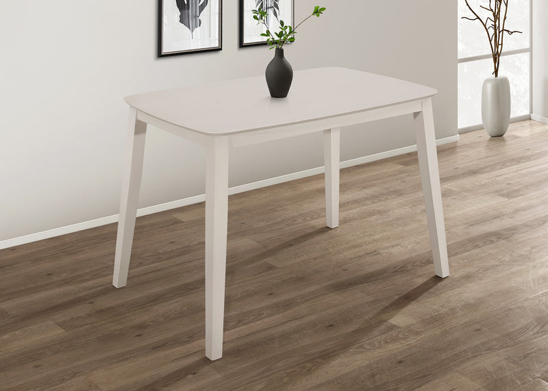 Home Design 5 Piece Kim Dining Set, Greyish White/Black