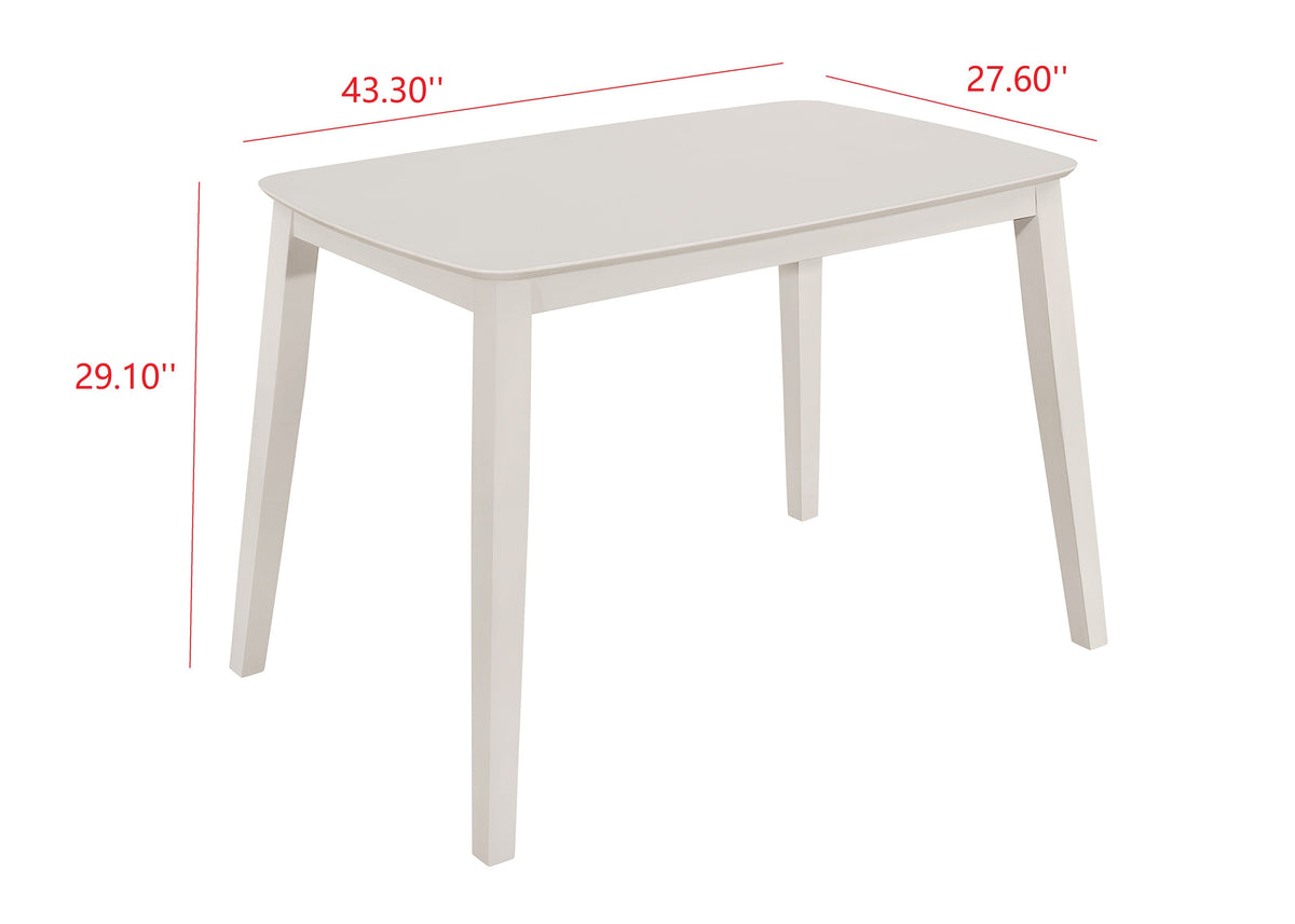 Home Design 5 Piece Kim Dining Set, Greyish White/Black