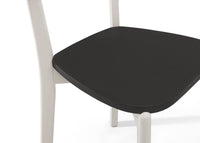 Home Design 5 Piece Kim Dining Set, Greyish White/Black
