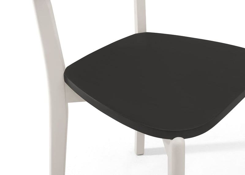 Home Design 5 Piece Kim Dining Set, Greyish White/Black