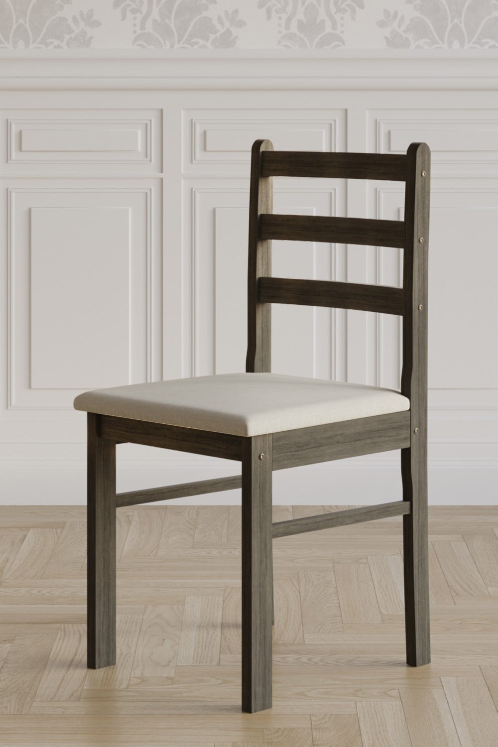 Home Design 5 Pieces Milford Starter Modern Indoor Dining Set, Table and 4 Chairs - Taupe