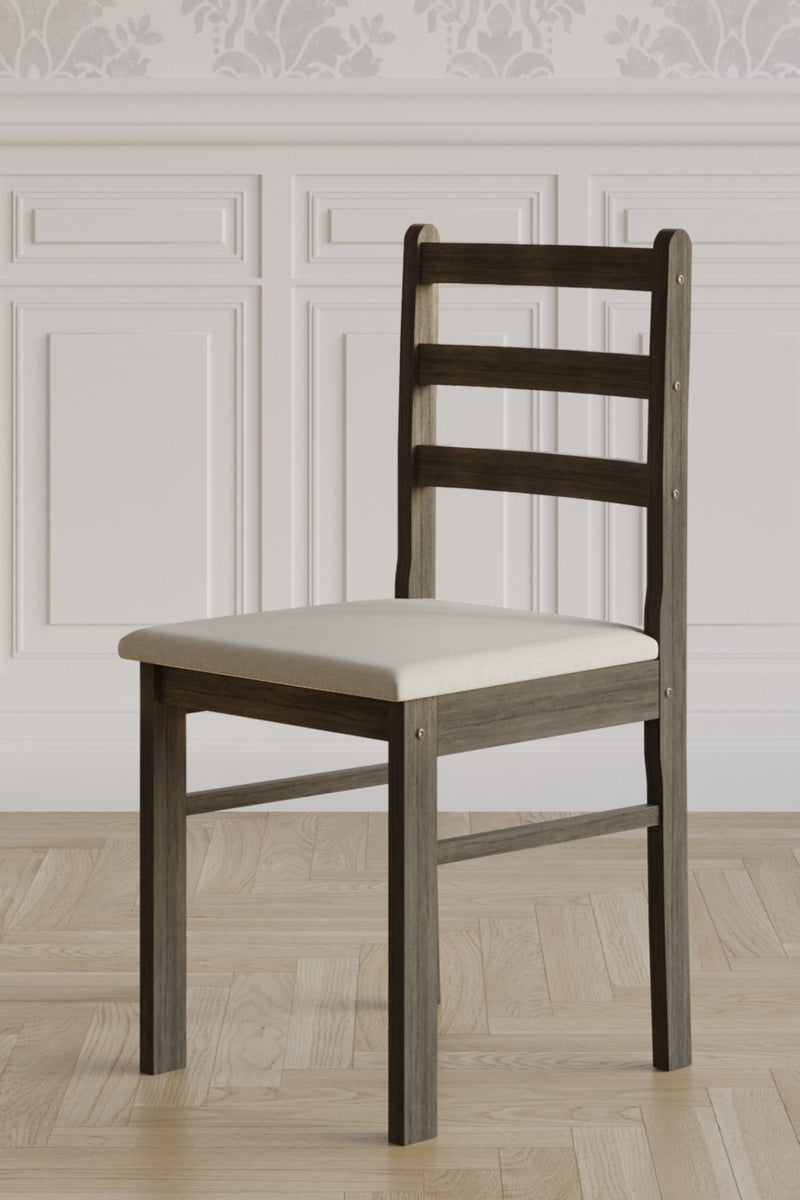 Home Design 5 Pieces Milford Starter Modern Indoor Dining Set, Table and 4 Chairs - Taupe