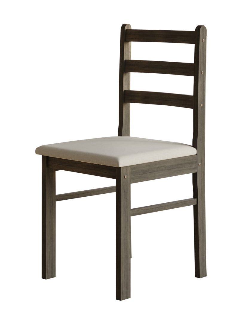 Home Design 5 Pieces Milford Starter Modern Indoor Dining Set, Table and 4 Chairs - Taupe