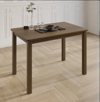 Home Design 5 Pieces Milford Starter Modern Indoor Dining Set, Table and 4 Chairs - Brown