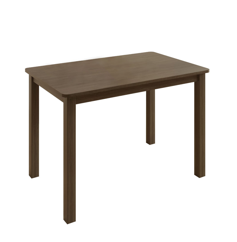 Home Design 5 Pieces Milford Starter Modern Indoor Dining Set, Table and 4 Chairs - Brown