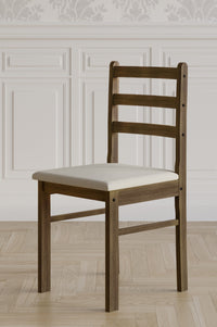 Home Design 5 Pieces Milford Starter Modern Indoor Dining Set, Table and 4 Chairs - Brown