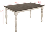 Home Design Savannah Dining Table, Antique Gray/Taupe