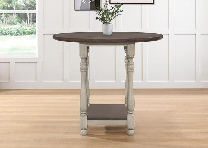 Home Design 5 Pieces Ashley Counter Dining Set, Antique Gray/Taupe, Antique Gray/Warm Gray