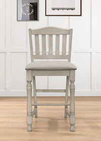 Home Design 5 Pieces Ashley Counter Dining Set, Antique Gray/Taupe, Antique Gray/Warm Gray
