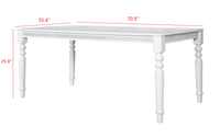 Home Design Reston Dining Set, White, White/Shiny Silver Gray