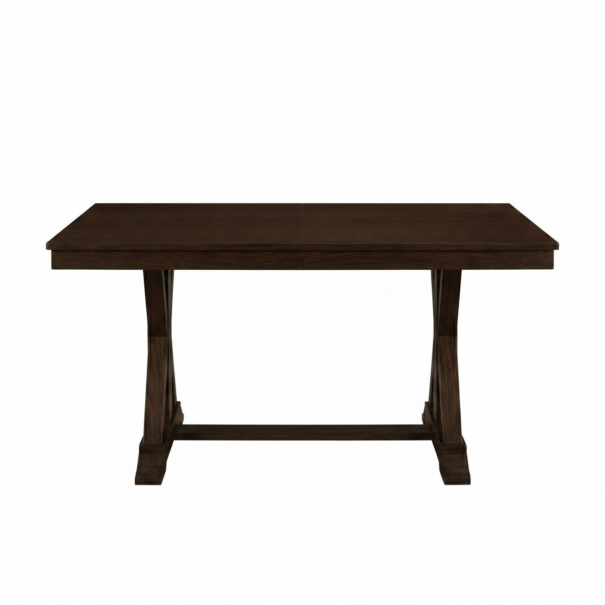 Home Design Talon Rectangular Dining Table with Trestle Base, Solid Wood Construction, Traditional Style