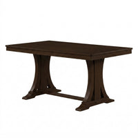 Home Design Talon 7-Piece Dining Set, Rectangular Table with Ladder-Back Cushioned Chairs, Trestle Base, Traditional