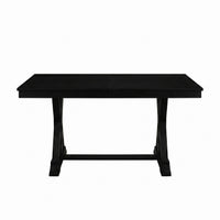 Home Design Talon Rectangular Dining Table with Trestle Base, Solid Wood Construction, Traditional Style