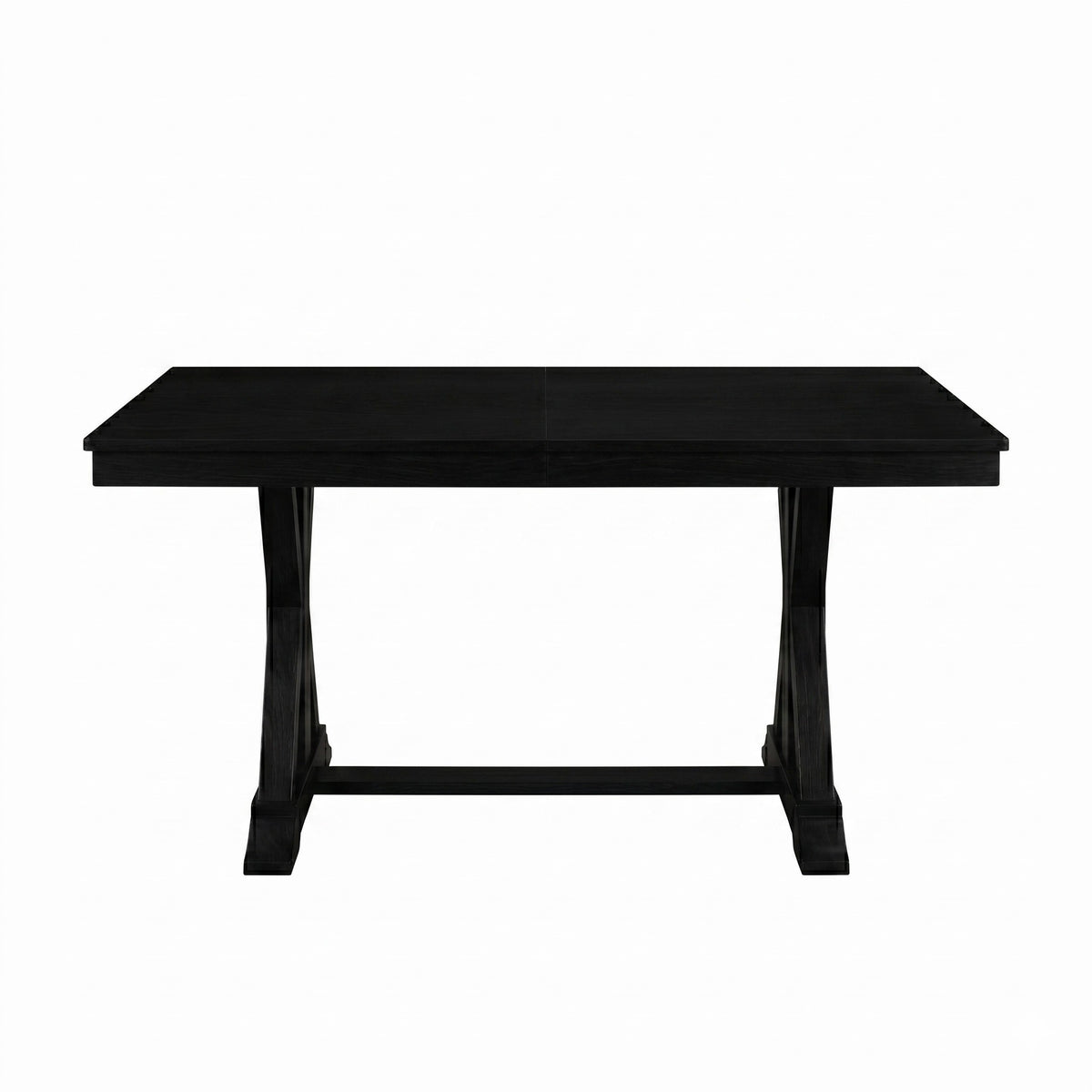 Home Design Talon 7-Piece Dining Set, Rectangular Table with Ladder-Back Cushioned Chairs, Trestle Base, Traditional