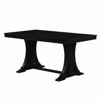 Home Design Talon 7-Piece Dining Set, Rectangular Table with Ladder-Back Cushioned Chairs, Trestle Base, Traditional