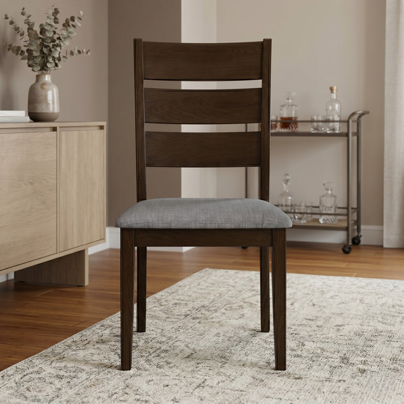 Home Design Talon Dining Chair (Set of 6), Ladder-back design, Padded seat, Comfortable seating, Sturdy frame, Traditional style, Durable construction