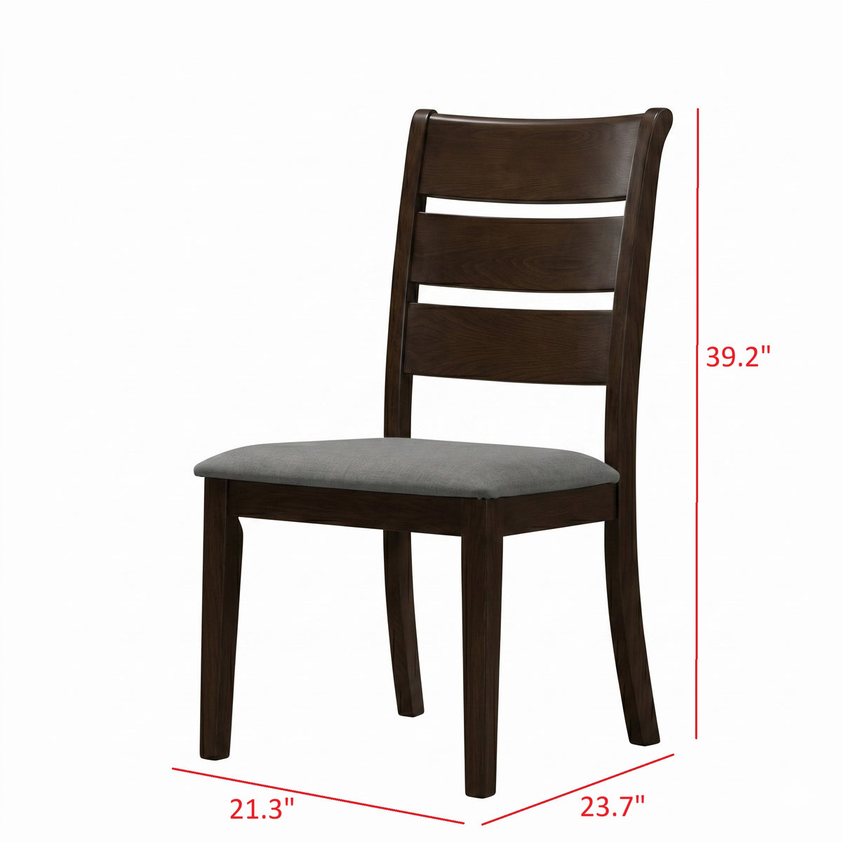 Home Design Talon 7-Piece Dining Set, Rectangular Table with Ladder-Back Cushioned Chairs, Trestle Base, Traditional
